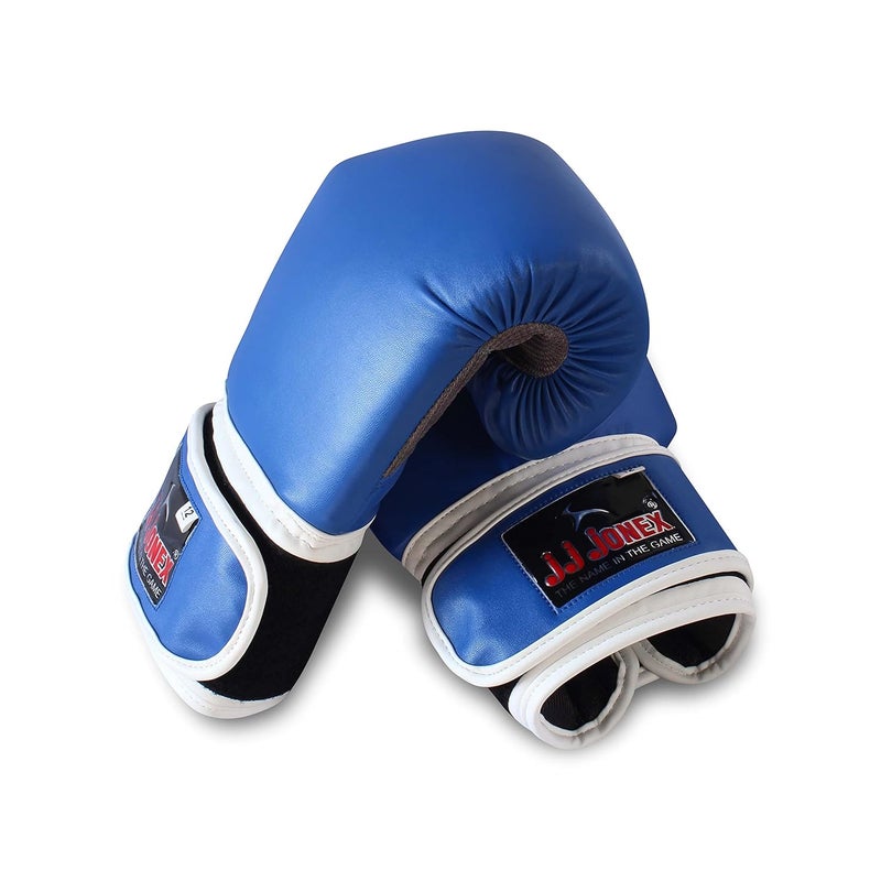 Jonex قفازات الملاكمة JJ Jonex، قفازات القتال Big Boss للبالغين، قفازات الضرب PU (14oz، أزرق) - Image 2